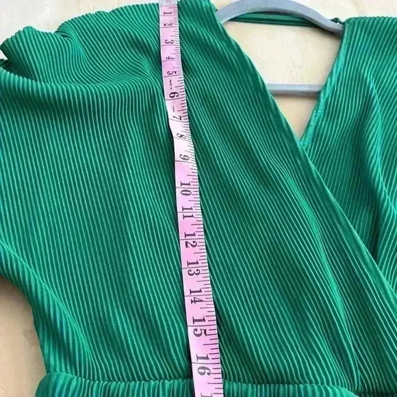 Anthropologie Long Green Dress Beautiful For Holiday/Fun On The Town M - Picture 11 of 13